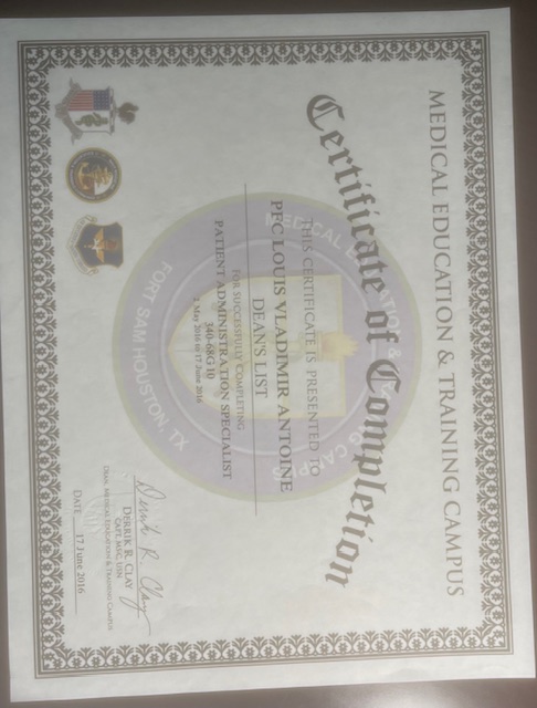 Dean's List Certificate